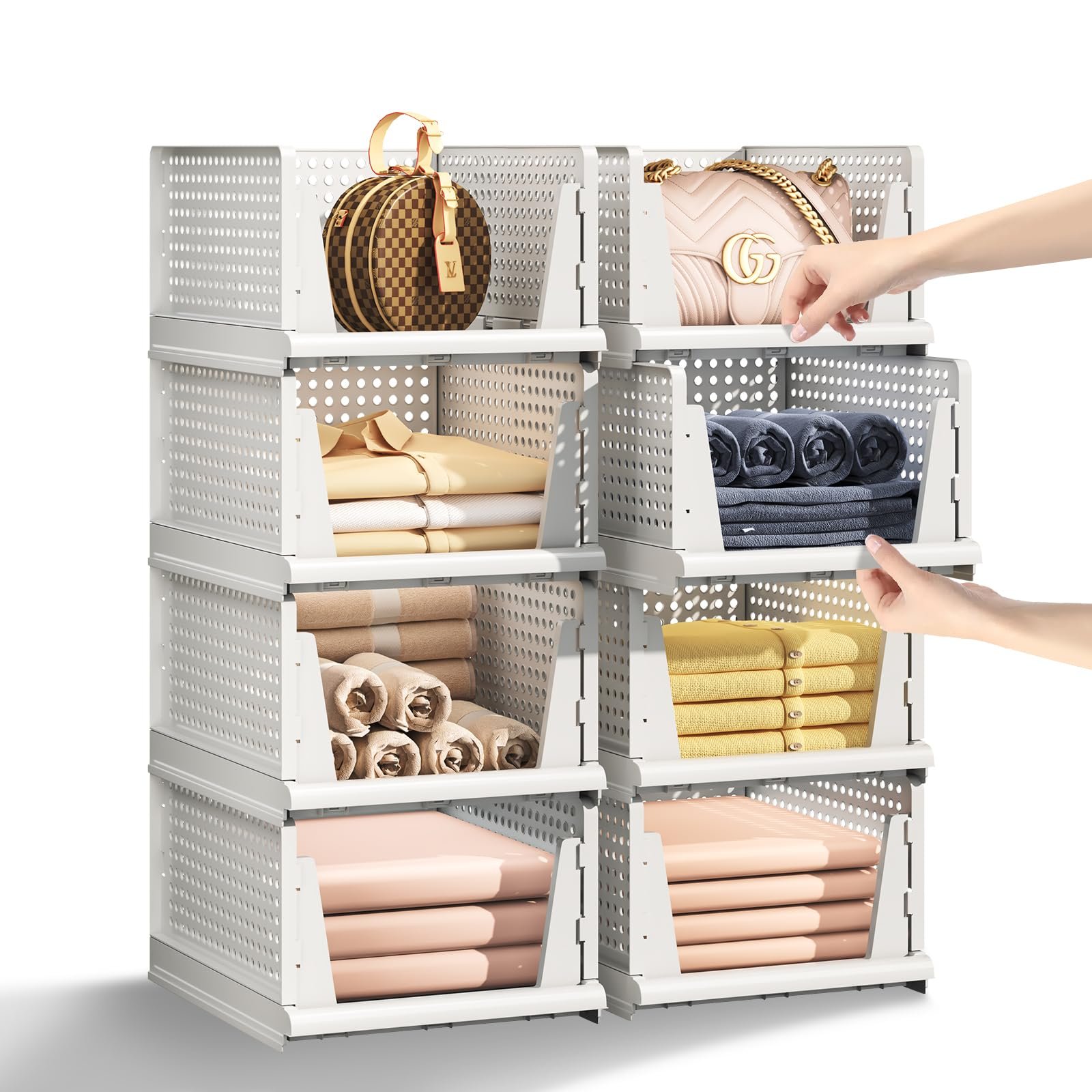 Stackable Plastic Storage Basket